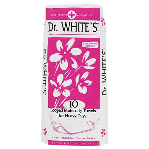 Maternity Pads - Dr Whites San Towels Looped 10 - Clinihealth